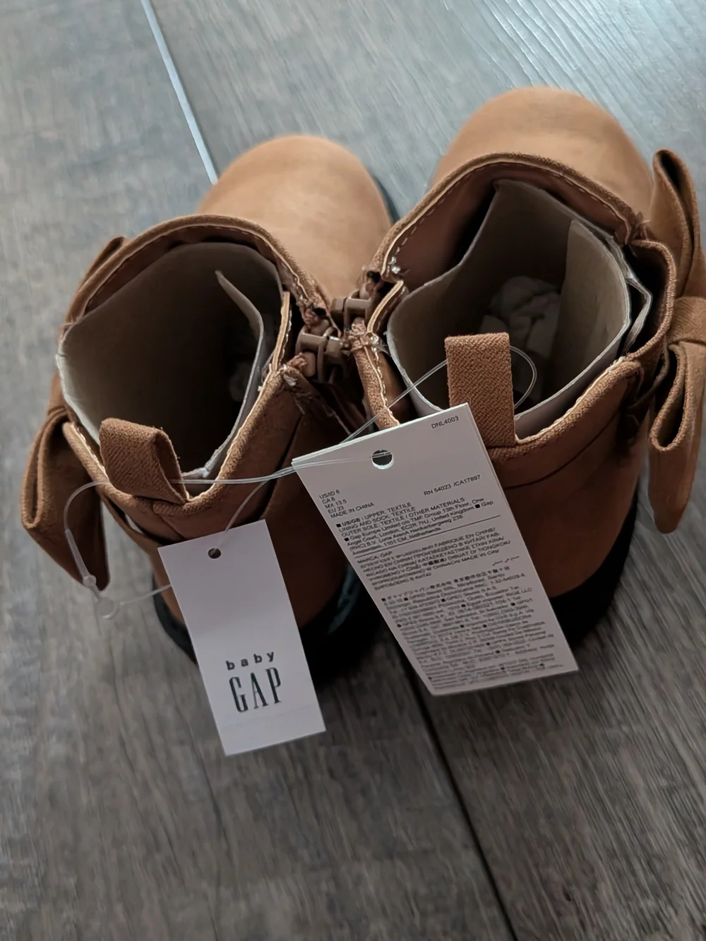 GAP Toddler Bow Accent Ankle Boots - Brown